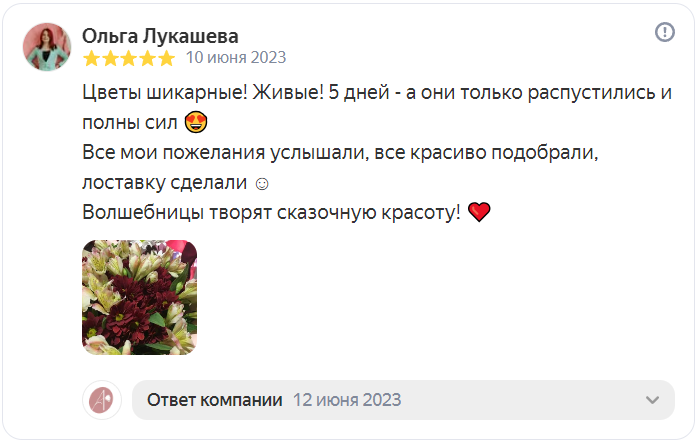 Отзыв на Яндекс от 10-06-2023