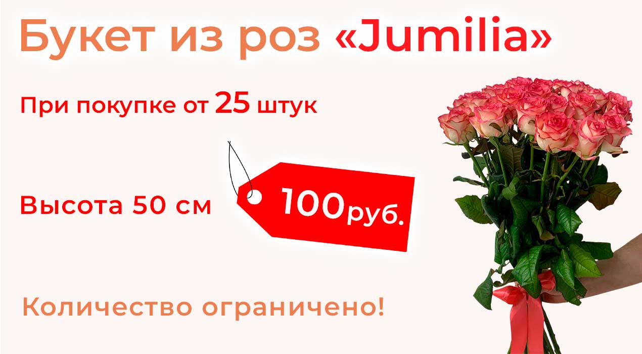 Букет из 25 роз «Jumilia»