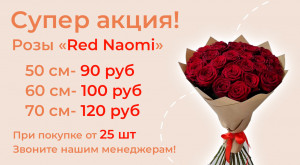 Розы «Red Naomi» по выгодной цене!