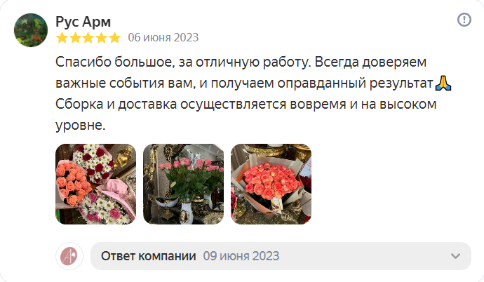Отзыв на Яндекс от 06-06-2023