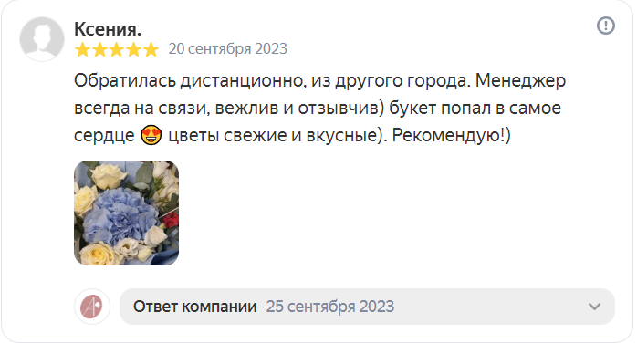 Отзыв на Яндекс от 20-09-2023