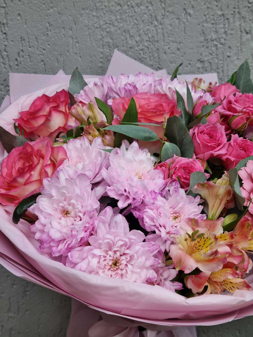 Букет «Малиновый закат»