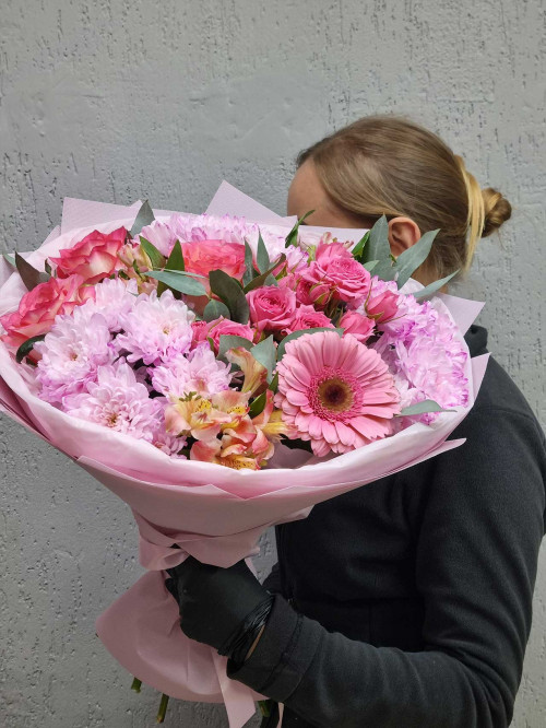 Букет «Малиновый закат»