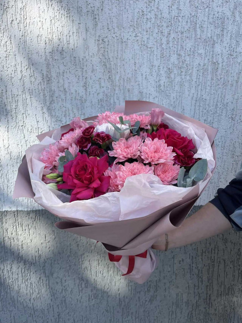 Букет «Розовое пламя»